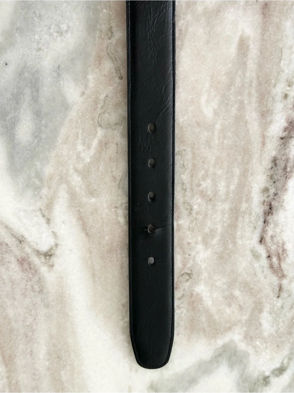 Brown Bonded Leather Belt with Silver Buckle